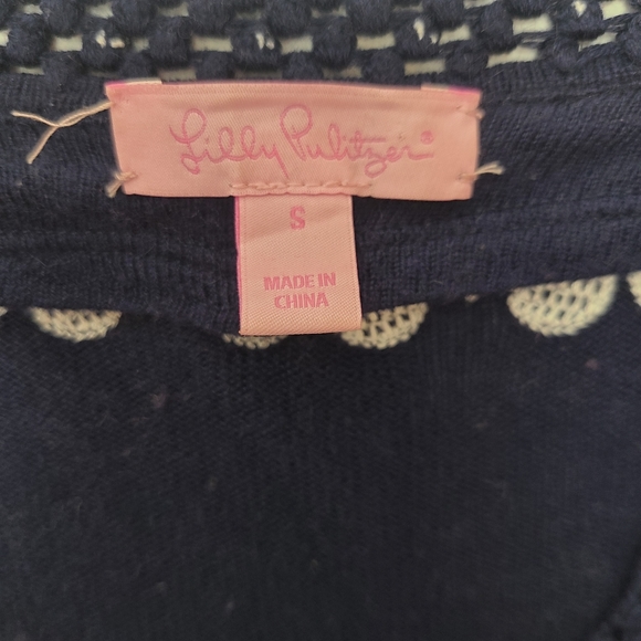 Lilly Pulitzer wool blend embroidered size small sweater - Picture 3 of 4
